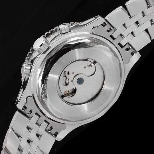 JARAGAR Original Big Dial Tourbillon Chronograph Automatic Man Watches Stainless Steel Vintage Mechanical Waterproof Male Wrist - IFINDALL