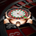HAEMMER  New Men's Mechanical Watch Diamond Face NH35 Watch Men's Push Button Roulette Rotating Sapphire Glass Watch Waterproof - IFINDALL