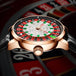 HAEMMER  New Men's Mechanical Watch Diamond Face NH35 Watch Men's Push Button Roulette Rotating Sapphire Glass Watch Waterproof - IFINDALL