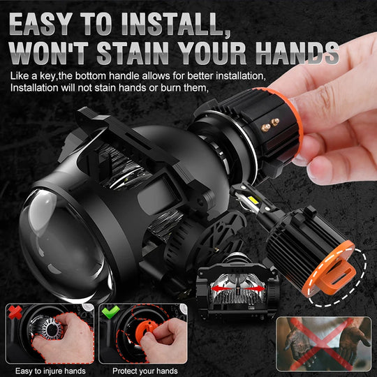 2Pcs H7 H15 LED Car Headlights  Bulbs Canbus Wireless Driving Running Light  Plug and play Fog Light 7535 CSP 12V - IFINDALL