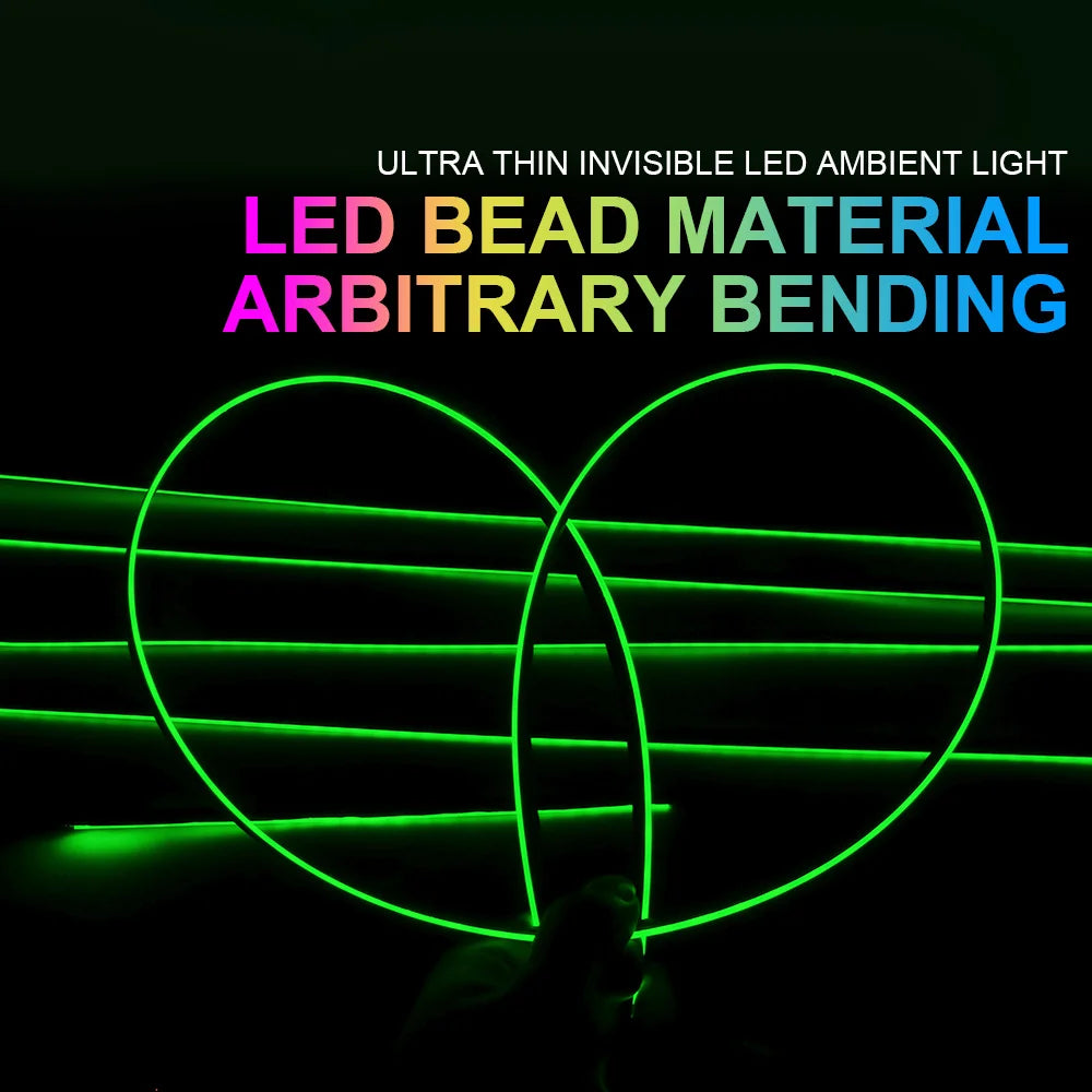 18 in 1 LED Symphony Ambient Lights Car Interior Full Color Streamer RGB 64 Colors Neon Acrylic Strip Decoration Atmosphere Lamp - IFINDALL