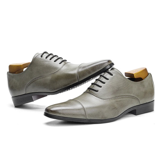 Dress shoes man Stylish Gentleman's comfortable high Quality business oxford shoes for men - IFINDALL