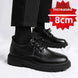 AutumnCasual Men's Korean Trendy Invisible Height Increasing Leather Shoes 10cm 8cm 6cm EVA Sole Rubber Surface Winter Shoes - IFINDALL