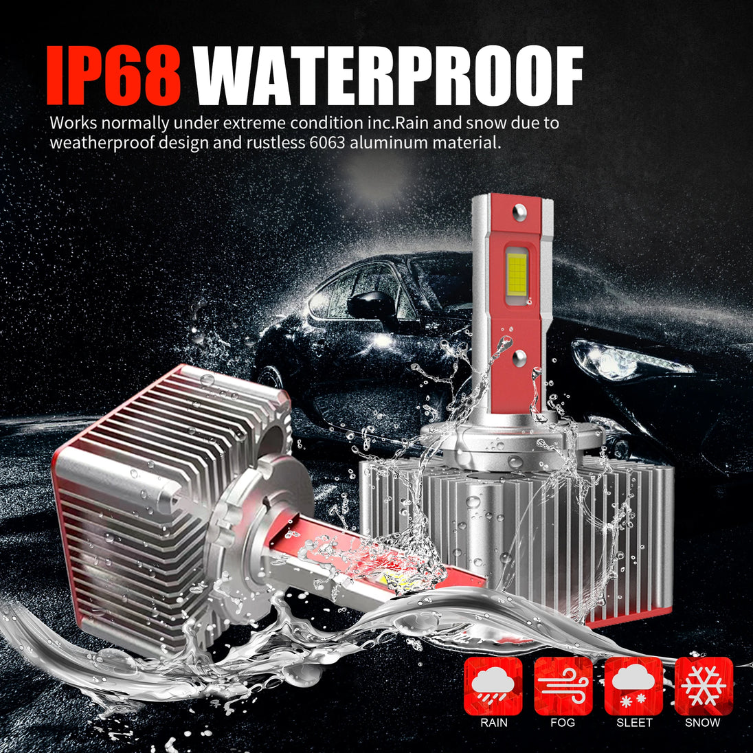 2PCS 70W LED Car Headlight D1S D2S  D3S D4S D5S D8S CANbus No Error Lamp Auto Headlamp Bulbs Car Light 6000K White High Low Beam - IFINDALL