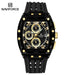 NAVIFORCE Men's Watch Quartz Chronograph Fashion Clock Waterproof Silicone Tape Watches for Man Date Display Sports Wristwatches - IFINDALL