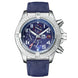 Automatic Mens Watch Self Wind Mechanical Canvas Style Genuine Black Blue Leather Multifunction Date Month Luminous Watches - IFINDALL