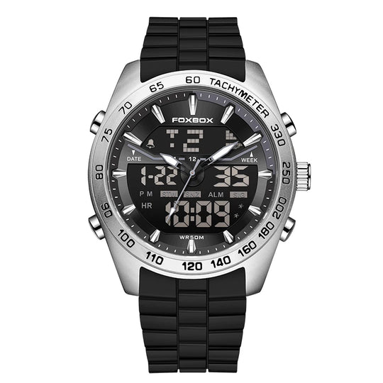 New FOXBOX Fashion Military Watches for Men Luxury Original Sports Chronograph Watch Waterproof Quartz WristWatch Clock Gift - IFINDALL