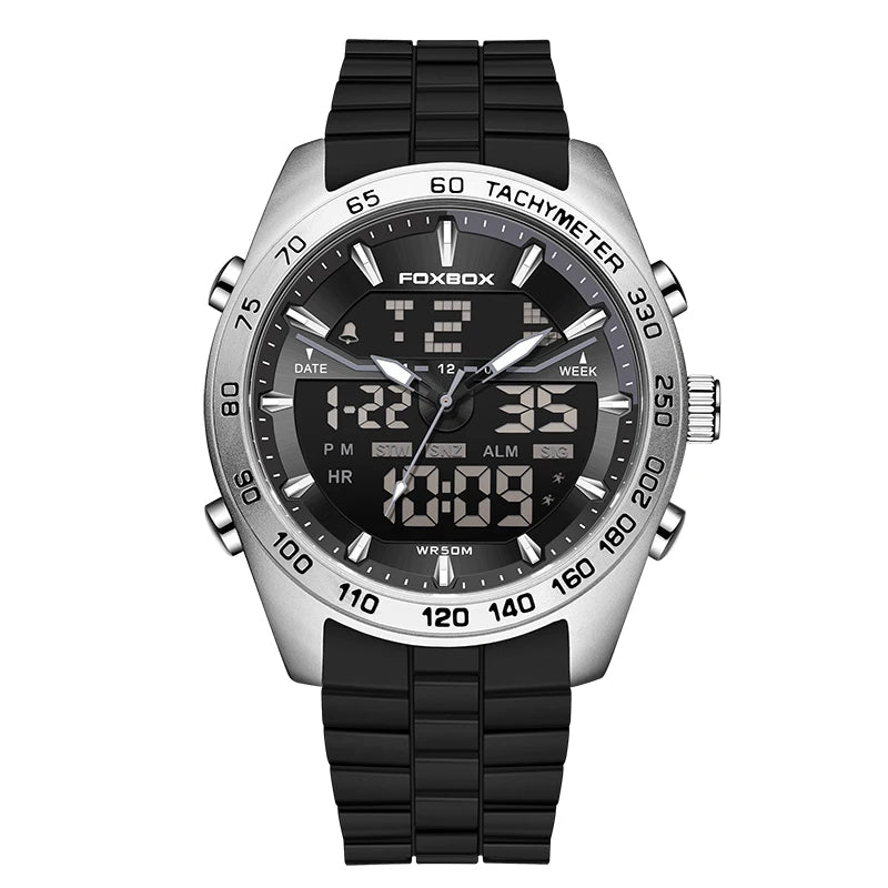 New FOXBOX Fashion Military Watches for Men Luxury Original Sports Chronograph Watch Waterproof Quartz WristWatch Clock Gift - IFINDALL