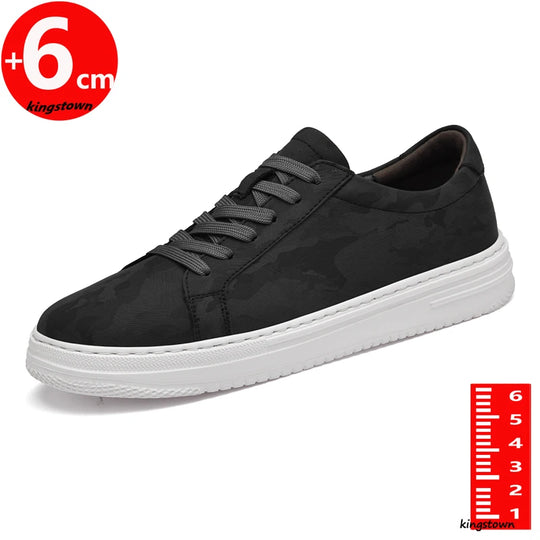 Sneakers Man Elevator Shoes Height Increase Insoles 6CM Sports  Lift Plus Size 35-47 - IFINDALL