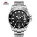 Luxury Brand Automatic Wrist Watches Tevise Stainless Steel Date Calendar Watch Diver Waterproof Military Men's Mechanical Watch - IFINDALL
