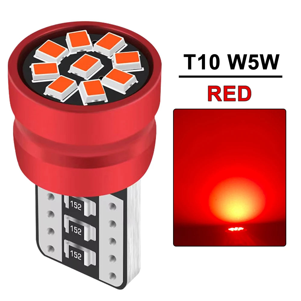 2/4/6/8/10/20 PCS T10 W5W LED Bulb CANBUS 12V 2016-9SMD Car Interior Dome Door Glove Box Trunk License Plate Lights White Yellow - IFINDALL
