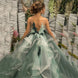 Fashion Long Princess Flower Girl Dresses Appliques Beaded Sleeveless Tulle Ruffles A Line Wedding Party  Birthday Pageant Gowns - IFINDALL