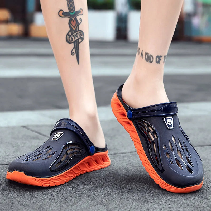 Men's Casual Sandals Breathable Comfortable Versatile Men's Slippers Fashionable Trendy Non Slip Flat Shoes for Men Slippers - IFINDALL