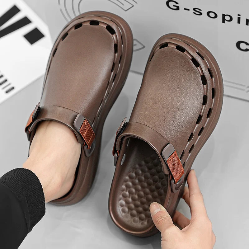 Quick-Dry EVA Mens Clogs Slippers Fashion Sandals Lightweight Outdoor Essentials Beach Shoes Casual Men Slippers Garden Shoes - IFINDALL