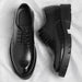 New Luxury Men's Brogues Leather Elevator Shoes Man Height Increase Insole 8cm/10cm Black Formal Business Wedding Work Men Shoes - IFINDALL