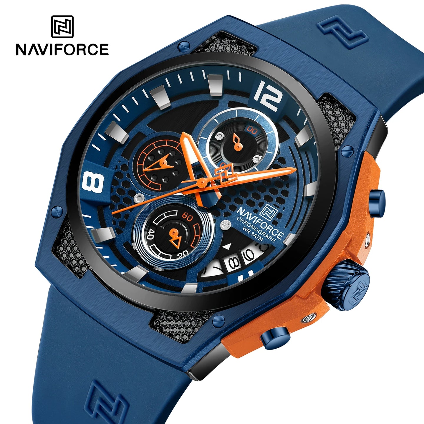 NAVIFORCE Original Watches for Man Silicone Strap Waterproof Men Quartz Wrist watch Casual Sport Date Display Clock Reloj Hombre - IFINDALL
