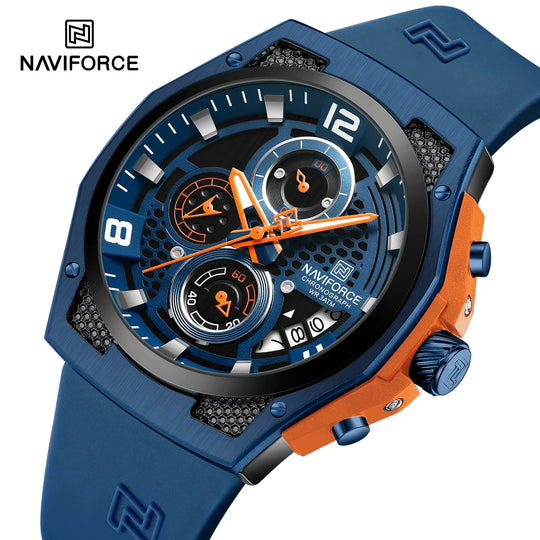 NAVIFORCE Original Watches for Man Silicone Strap Waterproof Men Quartz Wrist watch Casual Sport Date Display Clock Reloj Hombre - IFINDALL