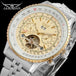JARAGAR Original Big Dial Tourbillon Chronograph Automatic Man Watches Stainless Steel Vintage Mechanical Waterproof Male Wrist - IFINDALL