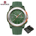 NAVIFORCE NF7112 Original Quartz Watch for Men Simple Silicone Strap 5Bar Waterproof Luminous Watches - IFINDALL