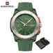 NAVIFORCE NF7112 Original Quartz Watch for Men Simple Silicone Strap 5Bar Waterproof Luminous Watches - IFINDALL