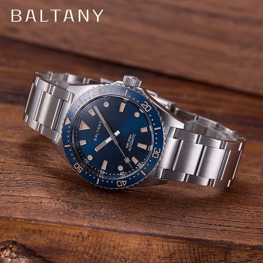 Baltany Design Dive Watches S3080 Sapphire Waterproof 200M Stainless Steel Bracelet NH38 Automatic Mechanical Sports  Diver Mens - IFINDALL