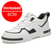 New height increasing 6/8cm men's leather boots breathable casual shoes athletic jogging gym shoes fashion leather sports shoes - IFINDALL