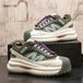 Chunky Sneaker Men Designer Sport Shoes Fashion Casual Microfiber Leather Fabric Breathable Height Increased Flat Platform Shoes - IFINDALL