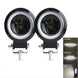 NLpearl 3inch LED Work Light Square Round Car Headlight Halo For Motorcycle Jeeps ATV SUV 12V 24V Angel Eyes Driving Lights - IFINDALL