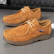 Men Casual Shoes High-Grade Suede Leather Work Shoes Male Lace-up Flats Sneakers Platform British Business Party Dress Shoes 46 - IFINDALL