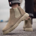 Classic Fashion Khaki Men's Ankle Boots Comfortable Platform Work Boots Men Slip-on High-top Shoes Casual Men Botas Para Hombre - IFINDALL