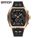 SANDA 6235 Dual Display Electronic Watch Barrel Big Dial Sports LED Analog Digital Chronograph Military Wristwatch 2025 - IFINDALL