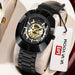 2025 New Luxury Men Watch Fashion Elliptical Hollow Dial Stainless Steel Strap Leisure Business Original Movement Watch for Men - IFINDALL