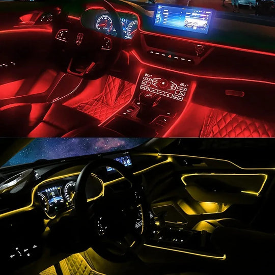 Neon Car LED Interior Lights RGB Ambient Light Fiber Optic Kit With APP Wireless Control LED Auto Atmosphere Decorative Lamp 12V - IFINDALL