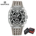 NAVIFORCE Men's Watch Quartz Chronograph Fashion Clock Waterproof Silicone Tape Watches for Man Date Display Sports Wristwatches - IFINDALL