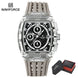 NAVIFORCE Men's Watch Quartz Chronograph Fashion Clock Waterproof Silicone Tape Watches for Man Date Display Sports Wristwatches - IFINDALL