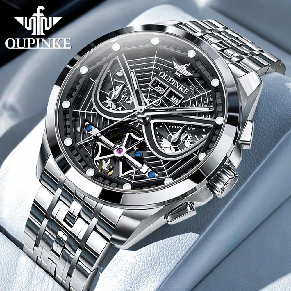 OUPINKE 3250 Luxury Hollow out Men Automatic Mechanical Watch Fashion Original Sports Deep Waterproof Luminous Men Watch Reloj - IFINDALL