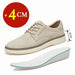 Classic Genuine Leather Casual Shoes Sneakers Man Elevator Shoes Height Increase Shoes for Men Insoles 4CM Sports Leisure Taller - IFINDALL