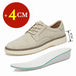 Classic Genuine Leather Casual Shoes Sneakers Man Elevator Shoes Height Increase Shoes for Men Insoles 4CM Sports Leisure Taller - IFINDALL