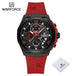 New NAVIFORCE Sports Silicone Strap Male Chronograph Quartz Calendar Men's Watches Casual Wild Waterproof Man Wristwatch NF8051T - IFINDALL