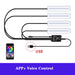 LED Car Interior Ambient Foot Strip Light Kit Accessories Backlight Remote App Music Control Auto RGB Decorative Lamp - IFINDALL