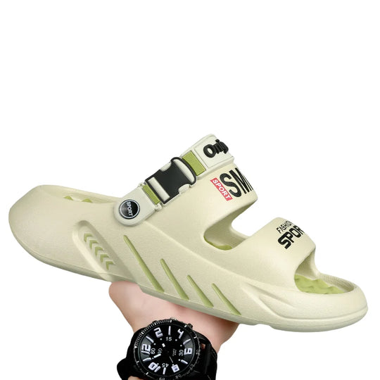 NEW Men's Massage Slippers Outdoor Sandals Beach Comfortable Soft Slides Casual Shoes Men Indoor Outdoor Slippers Big Size 39-48 - IFINDALL
