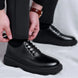 Luxury Men's Genuine Leather Business Formal Shoes British Style Men's Black Platform Lace Up Casual Shoes Zapatos De Cuero 2025 - IFINDALL