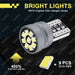 2/4/6/8/10/20 PCS T10 W5W LED Bulb CANBUS 12V 2016-9SMD Car Interior Dome Door Glove Box Trunk License Plate Lights White Yellow - IFINDALL