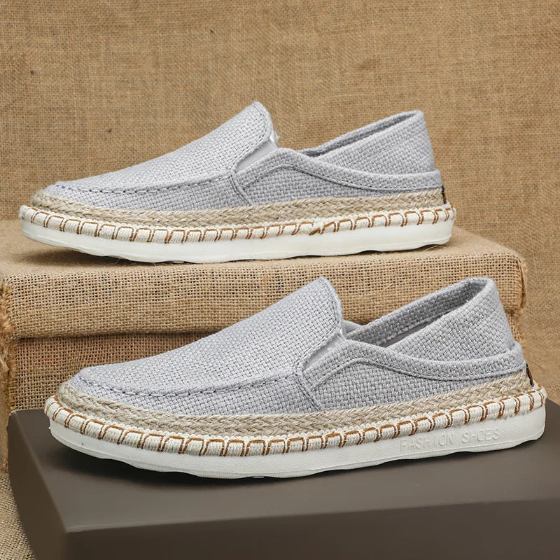 Fashion Fisherman's Slip-on Cloth Shoes Men Loafers Summer Slippers Flats Lazy Shoes Size 39-44 - IFINDALL