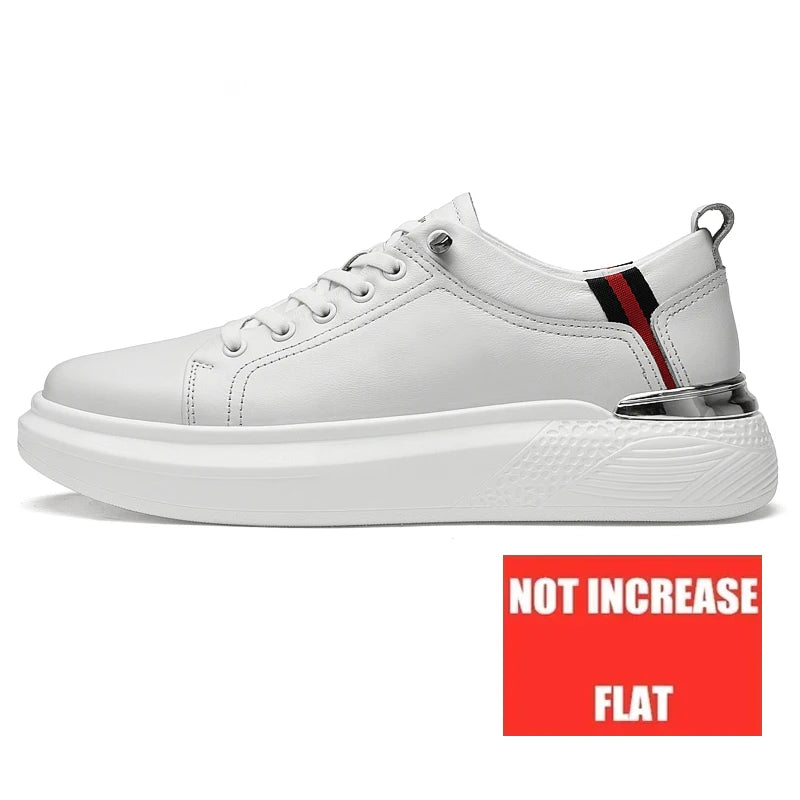 Elevator shoes for man height increase 7cm 2025 Luxury sneaker Genuine Leather Men's Hidden Heels Casual Shoe Heights Genuine Le - IFINDALL