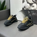 Chunky Sneaker Men Designer Cover Bottom Shoes Fashion Casual Microfiber Leather Upper Increased Internal Platform Board Shoes - IFINDALL