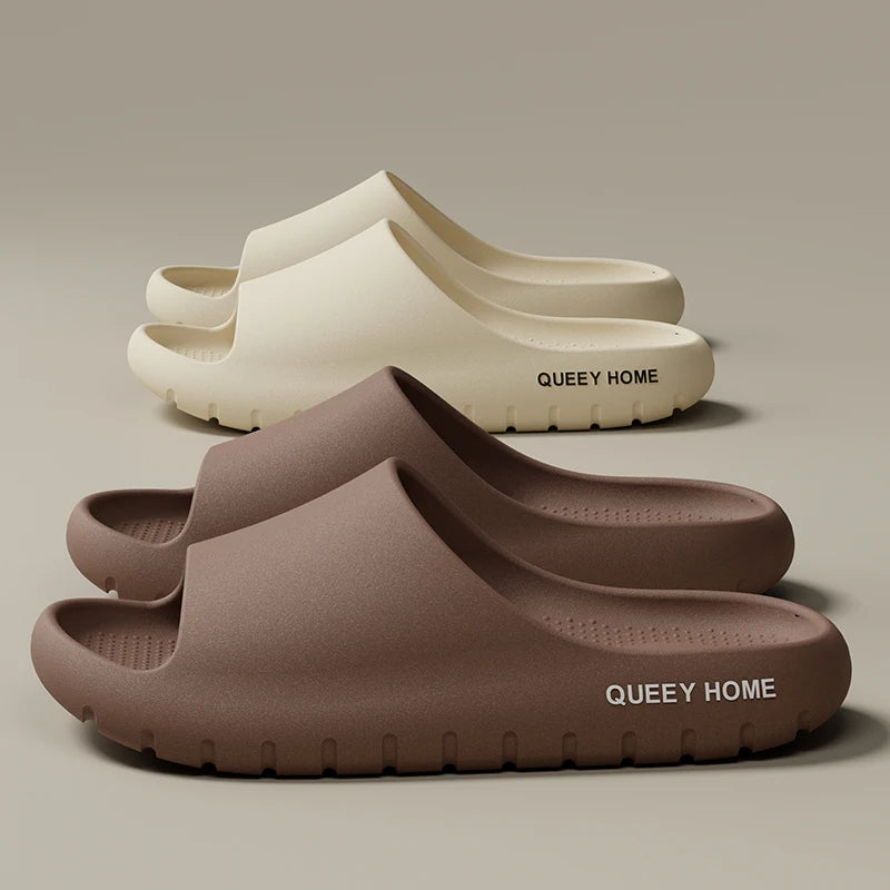 Queeyhome Men Slippers EVA Thick Soled Soft Sandals New Summer Fashion Non Slip Indoor Outdoor Beach Women Shoes - IFINDALL