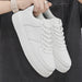 Cheap Plus Big Size 47 48 49 50 51 Skateboarding Shoes Men PU Leather Casual Shoes White Black Lightweight Dropshipping - IFINDALL