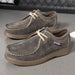 Men Casual Shoes High-Grade Suede Leather Work Shoes Male Lace-up Flats Sneakers Platform British Business Party Dress Shoes 46 - IFINDALL