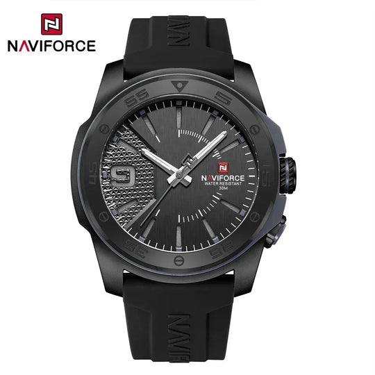 NAVIFORCE NF7112 Original Quartz Watch for Men Simple Silicone Strap 5Bar Waterproof Luminous Watches - IFINDALL